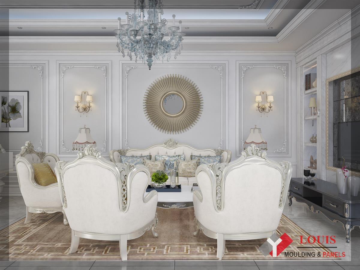 Thiết kế nội thất chỉ nhựa Hàn Quốc cho phòng khách - Mẫu 2